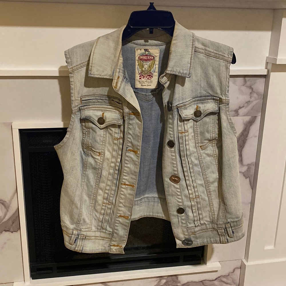 Vest, light denim